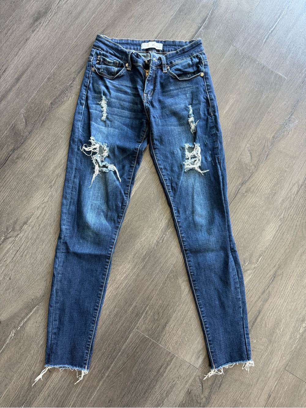 KanCan Dark Blue Distressed Skinny Jeans